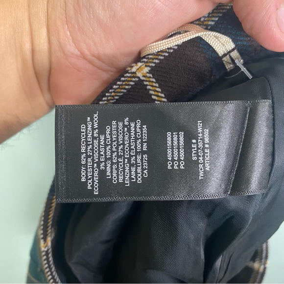 Aritzia Wilfred Juliet Skirt Pleated Brown Green Sz 2 Academia - Picture 5 of 5